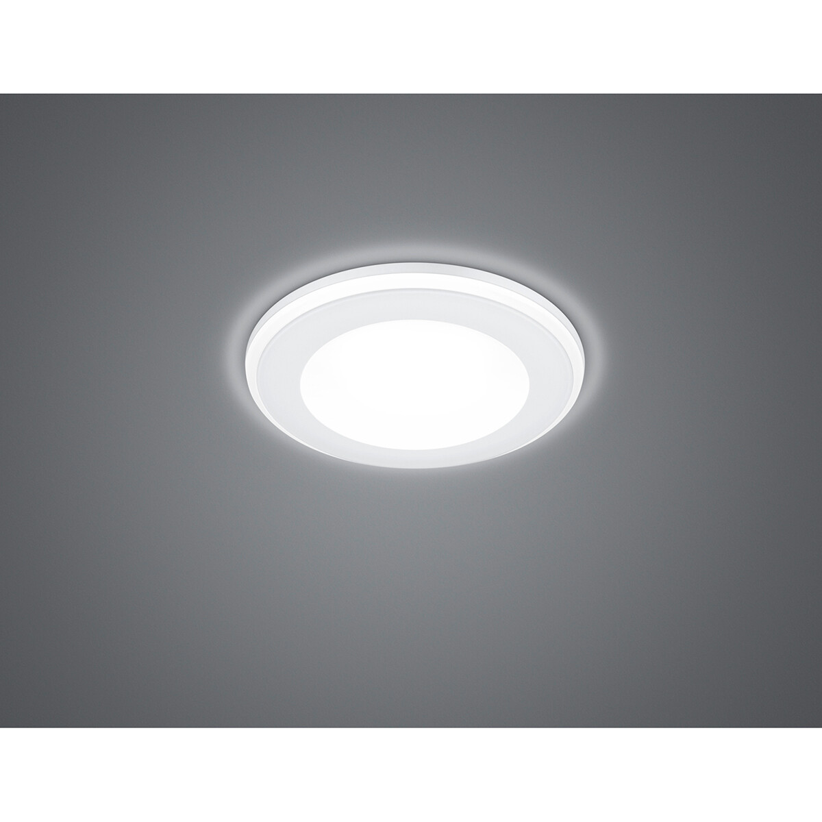 LED Spot - Inbouwspot - Trion Auran - 5W - Warm Wit 3000K - Rond - Mat Wit - Kunststof