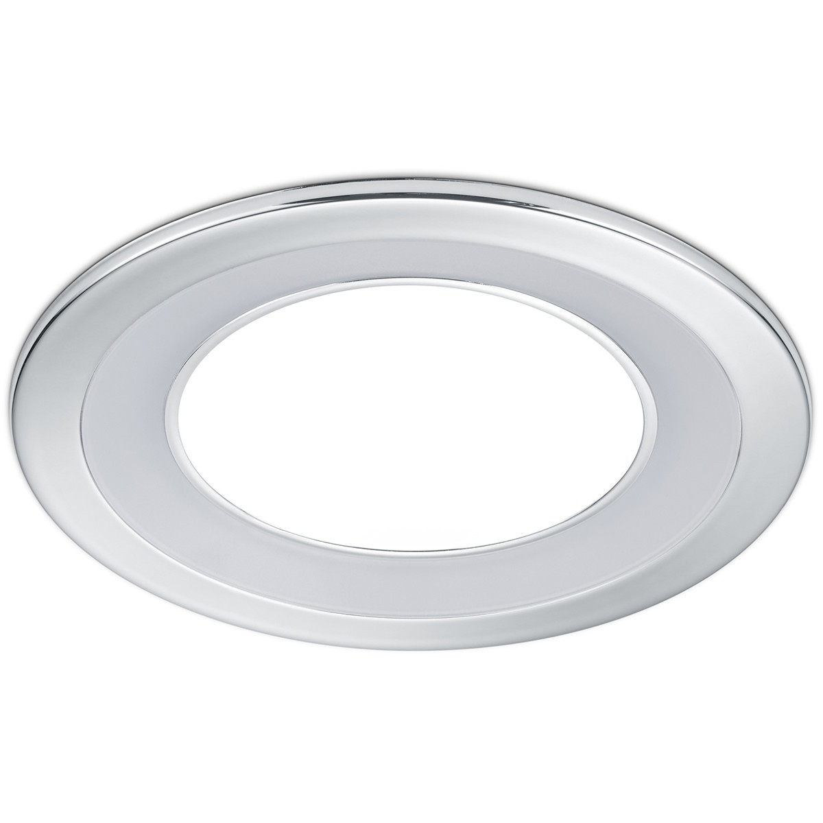 LED Spot - Inbouwspot - Trion Cynomi - 10W - Warm Wit 3000K - Rond - Mat Chroom - Kunststof - Ø140mm