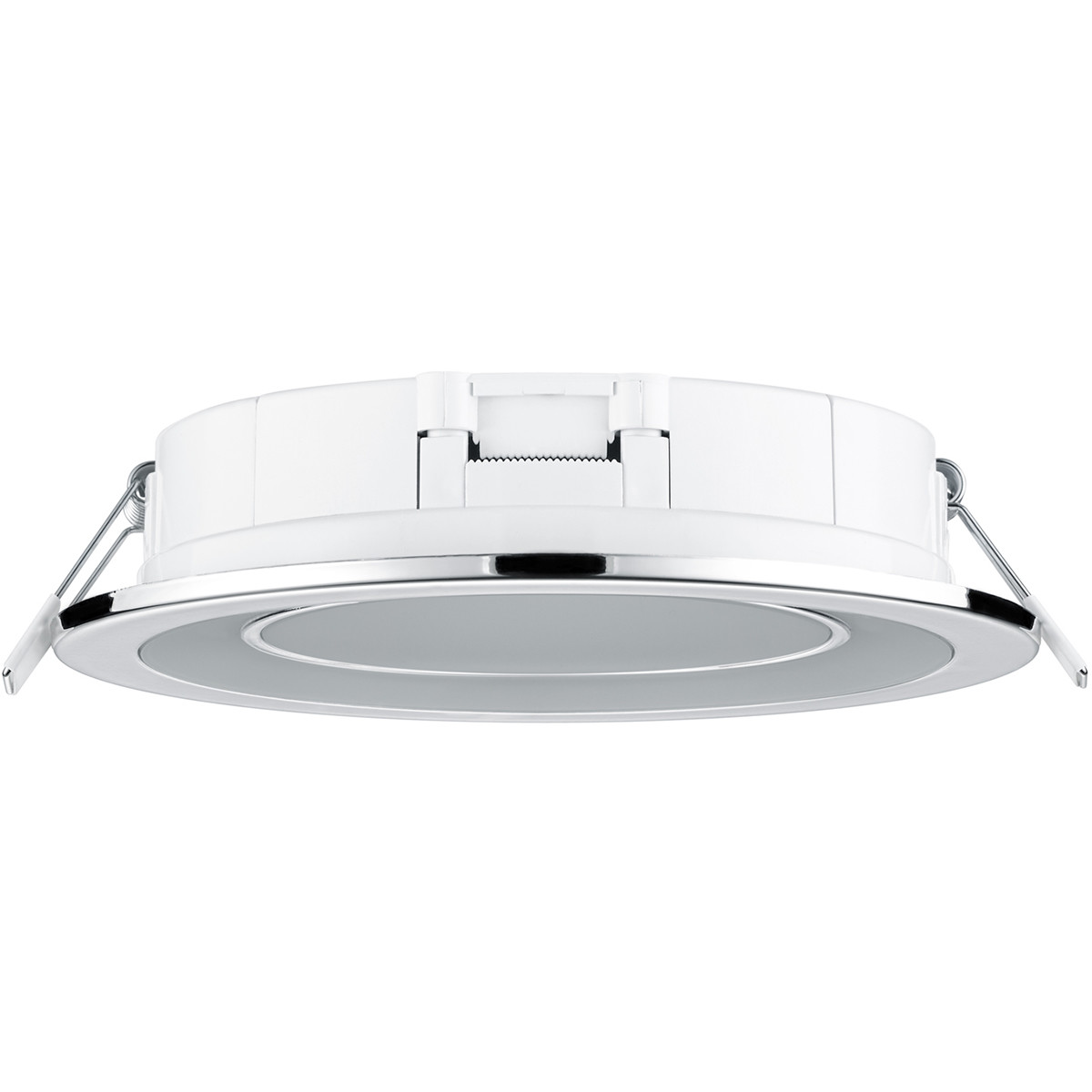 LED Spot - Inbouwspot - Trion Cynomi - 10W - Warm Wit 3000K - Rond - Mat Chroom - Kunststof - Ø140mm