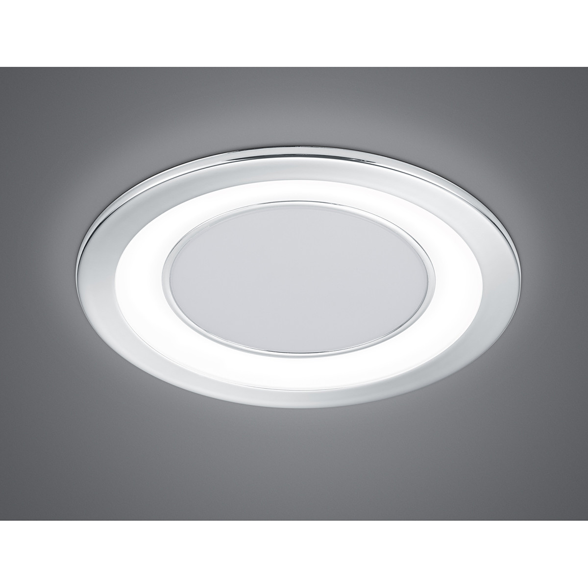 LED Spot - Inbouwspot - Trion Cynomi - 10W - Warm Wit 3000K - Rond - Mat Chroom - Kunststof - Ø140mm