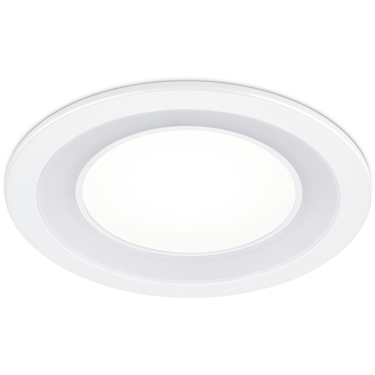 LED Spot - Inbouwspot - Trion Cynomi - 10W - Warm Wit 3000K - Rond - Mat Wit - Kunststof - Ø140mm