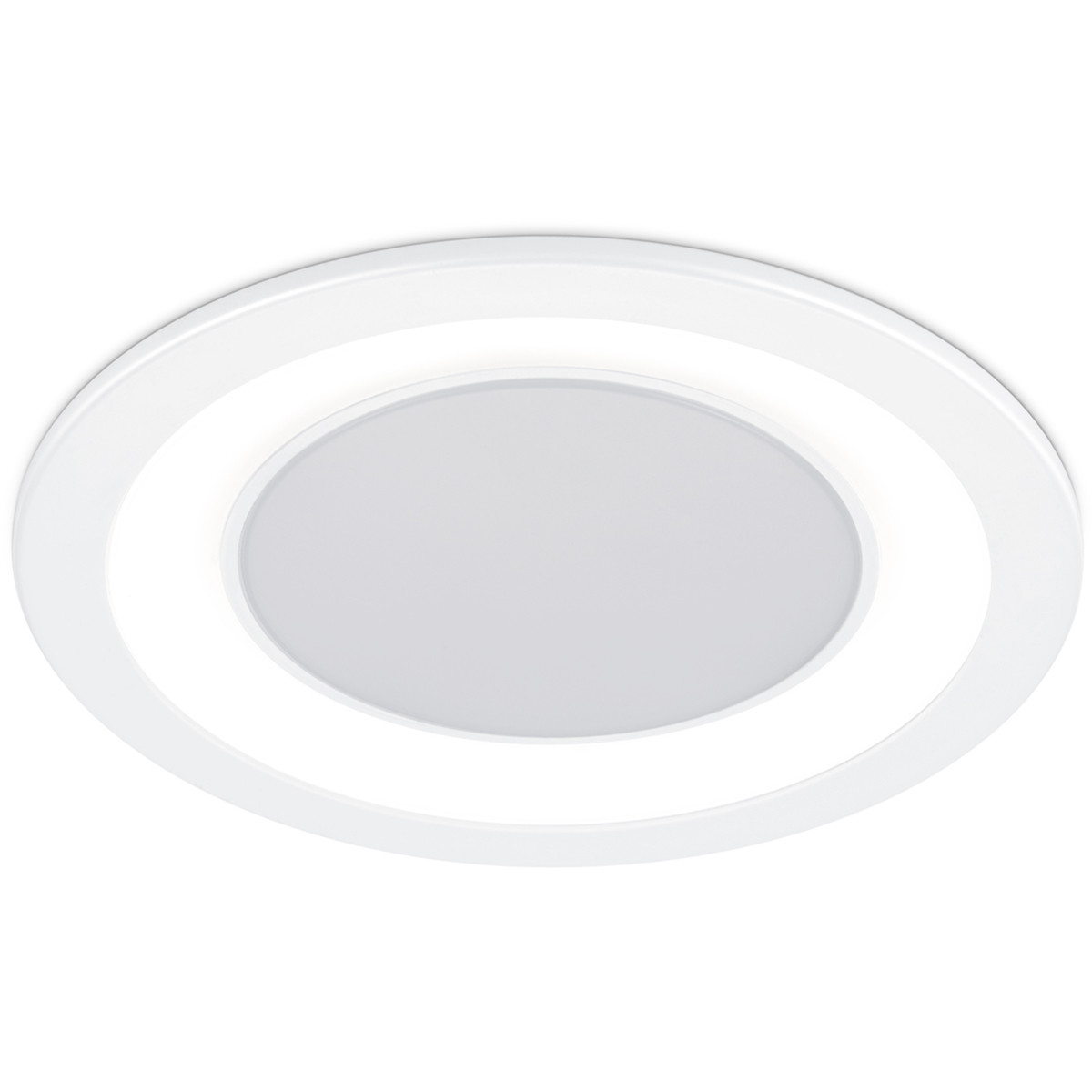 LED Spot - Inbouwspot - Trion Cynomi - 10W - Warm Wit 3000K - Rond - Mat Wit - Kunststof - Ø140mm