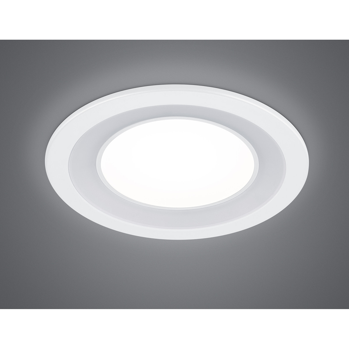 LED Spot - Inbouwspot - Trion Cynomi - 10W - Warm Wit 3000K - Rond - Mat Wit - Kunststof - Ø140mm