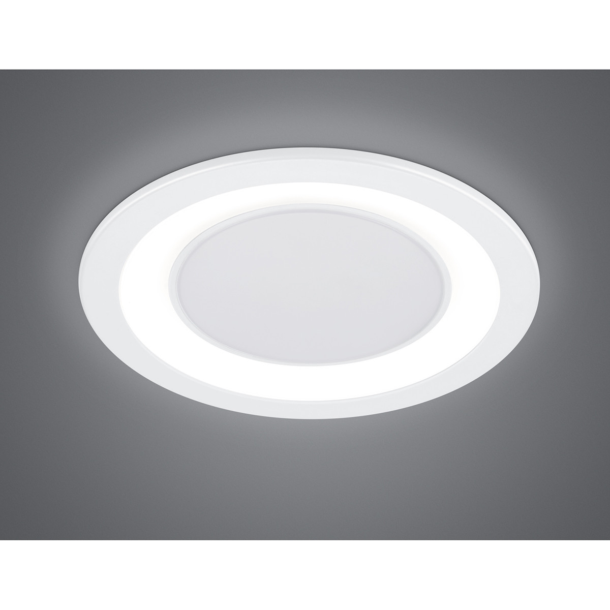 LED Spot - Inbouwspot - Trion Cynomi - 10W - Warm Wit 3000K - Rond - Mat Wit - Kunststof - Ø140mm