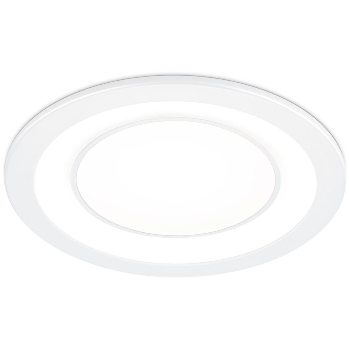 LED Spot - Inbouwspot - Trion Cynomi - 10W - Warm Wit 3000K - Rond - Mat Wit - Kunststof - Ø140mm