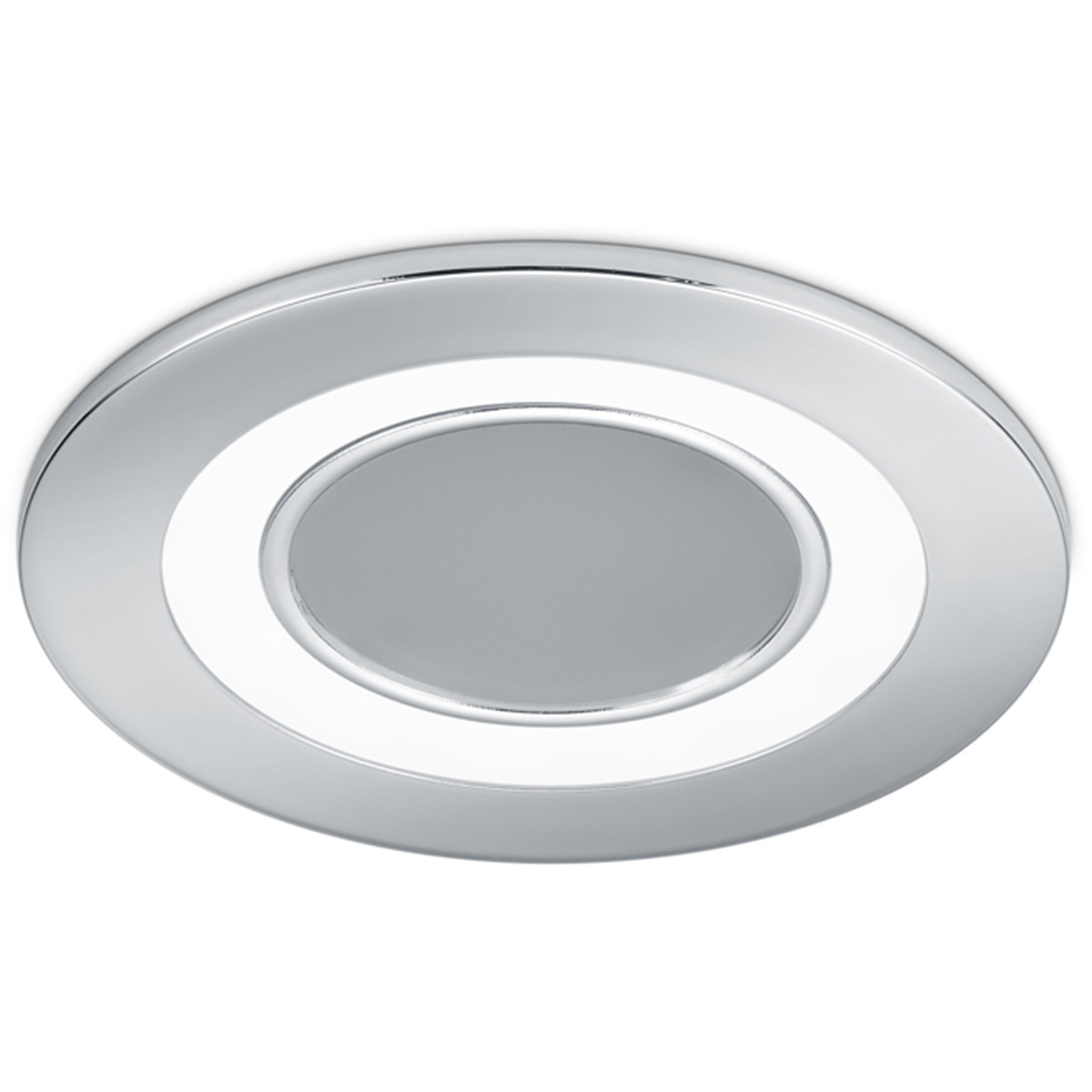 LED Spot - Inbouwspot - Trion Cynomi - 5W - Warm Wit 3000K - Rond - Mat Chroom - Kunststof - Ø80mm