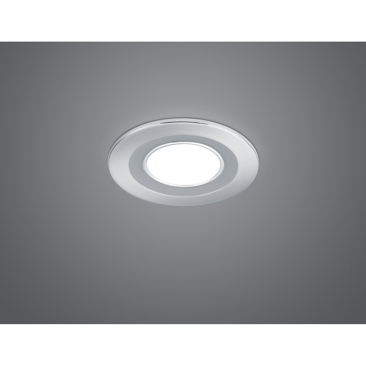 LED Spot - Inbouwspot - Trion Cynomi - 5W - Warm Wit 3000K - Rond - Mat Chroom - Kunststof - Ø80mm