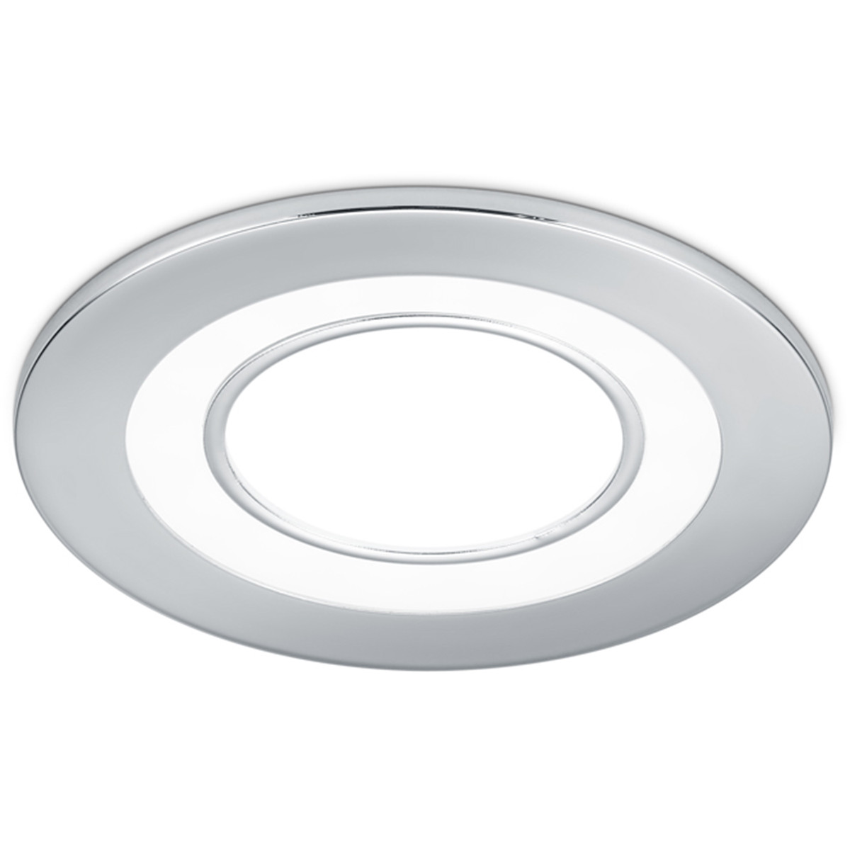 LED Spot - Inbouwspot - Trion Cynomi - 5W - Warm Wit 3000K - Rond - Mat Chroom - Kunststof - Ø80mm