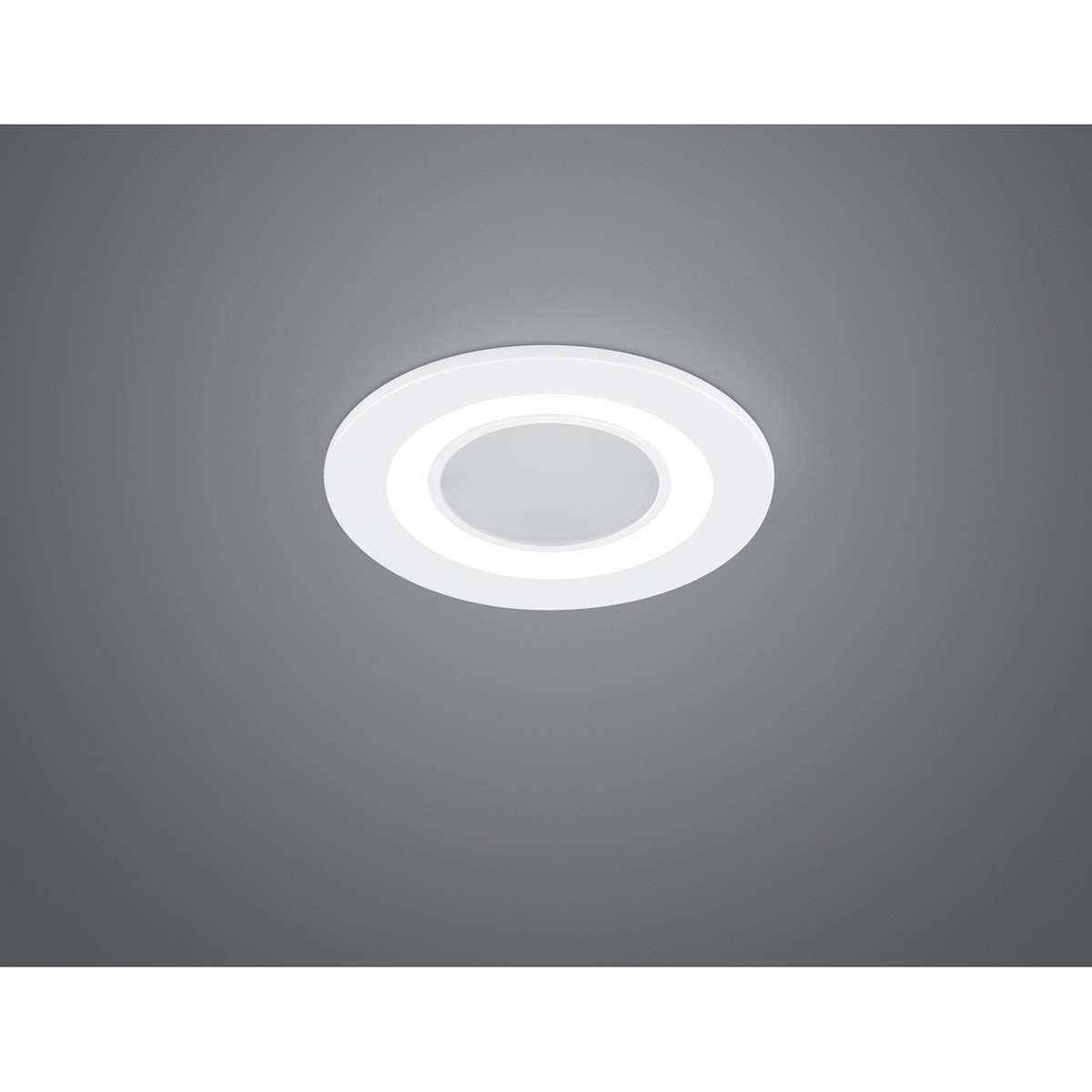 LED Spot - Inbouwspot - Trion Cynomi - 5W - Warm Wit 3000K - Rond - Mat Wit - Kunststof - Ø80mm