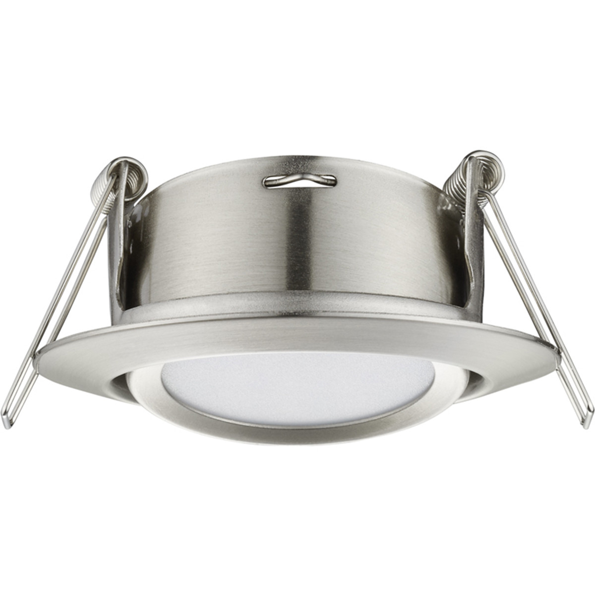 LED Spot - Inbouwspot - Trion Roluno - 5W - Warm Wit 3000K - Rond - Mat Nikkel - Aluminium - Ø80