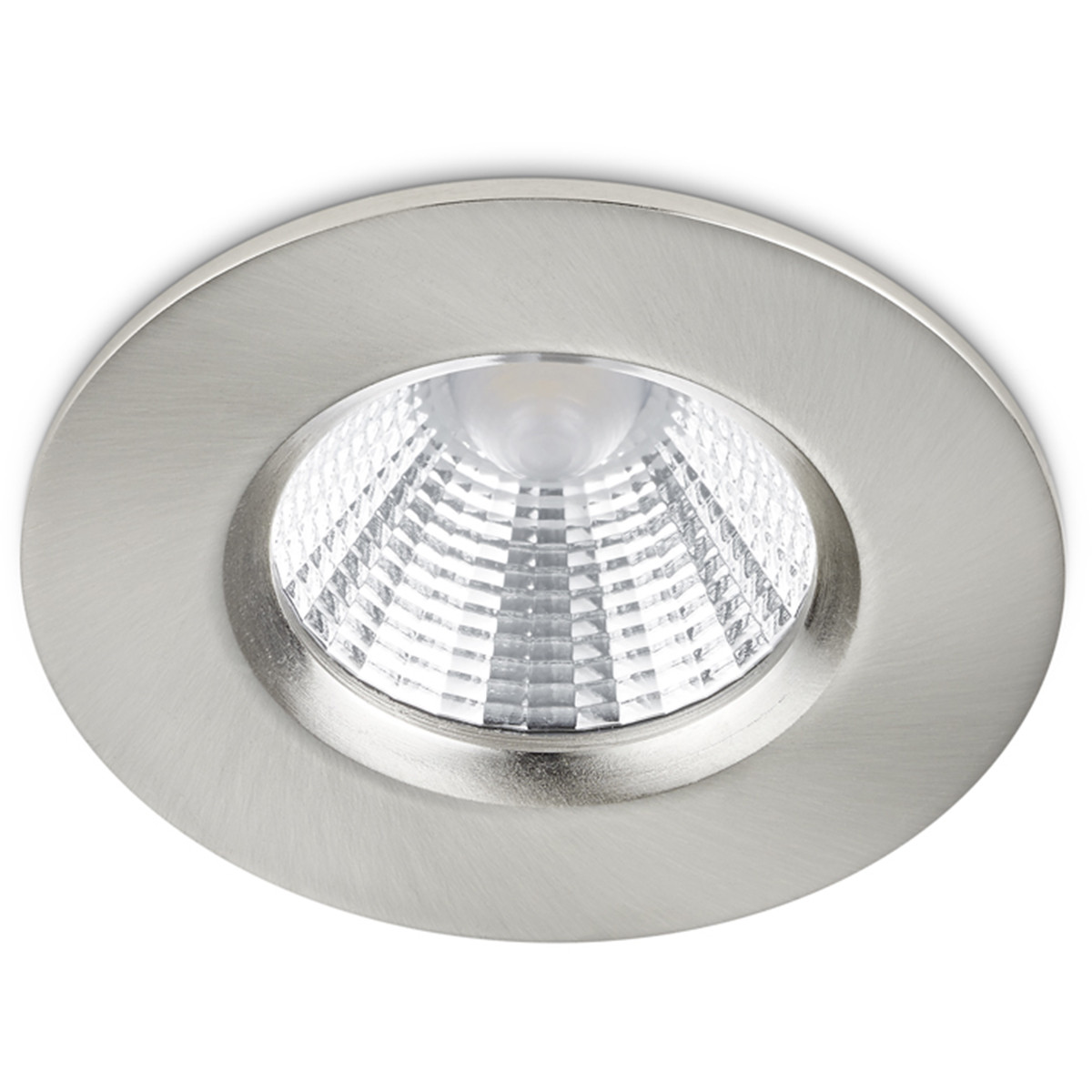 LED Spot - Inbouwspot - Trion Zagrona - 5W - Waterdicht IP65 - Dimbaar - Warm Wit 3000K - Mat Nikkel - Aluminium - Rond