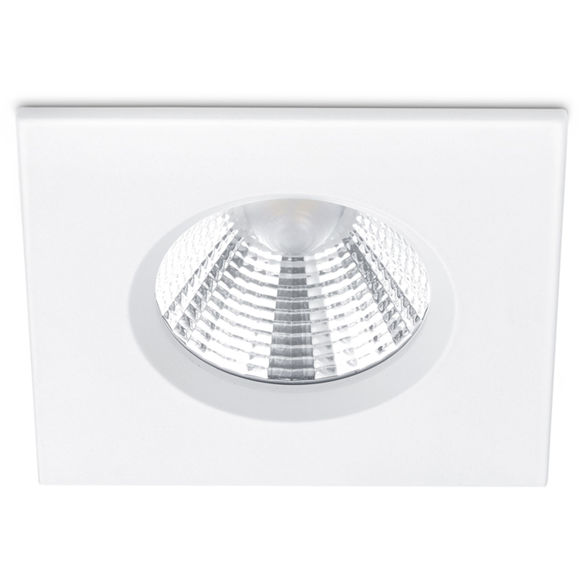 LED Spot - Inbouwspot - Trion Zagrona - 5W - Waterdicht IP65 - Dimbaar - Warm Wit 3000K - Mat Wit - Aluminium - Vierkant