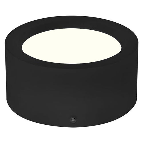 LED Downlight - Opbouw Rond Hoog 15W - Natuurlijk Wit 4200K - Mat Zwart Aluminium - Ø180mm