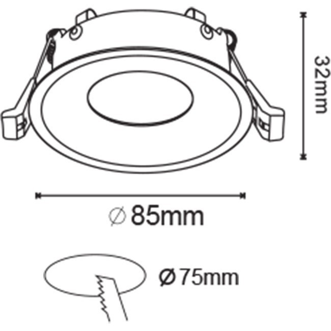 LED Spot Set - GU10 Fitting - Inbouw Rond - Mat Wit - 4W - Helder/Koud Wit 6400K - Ø85mm