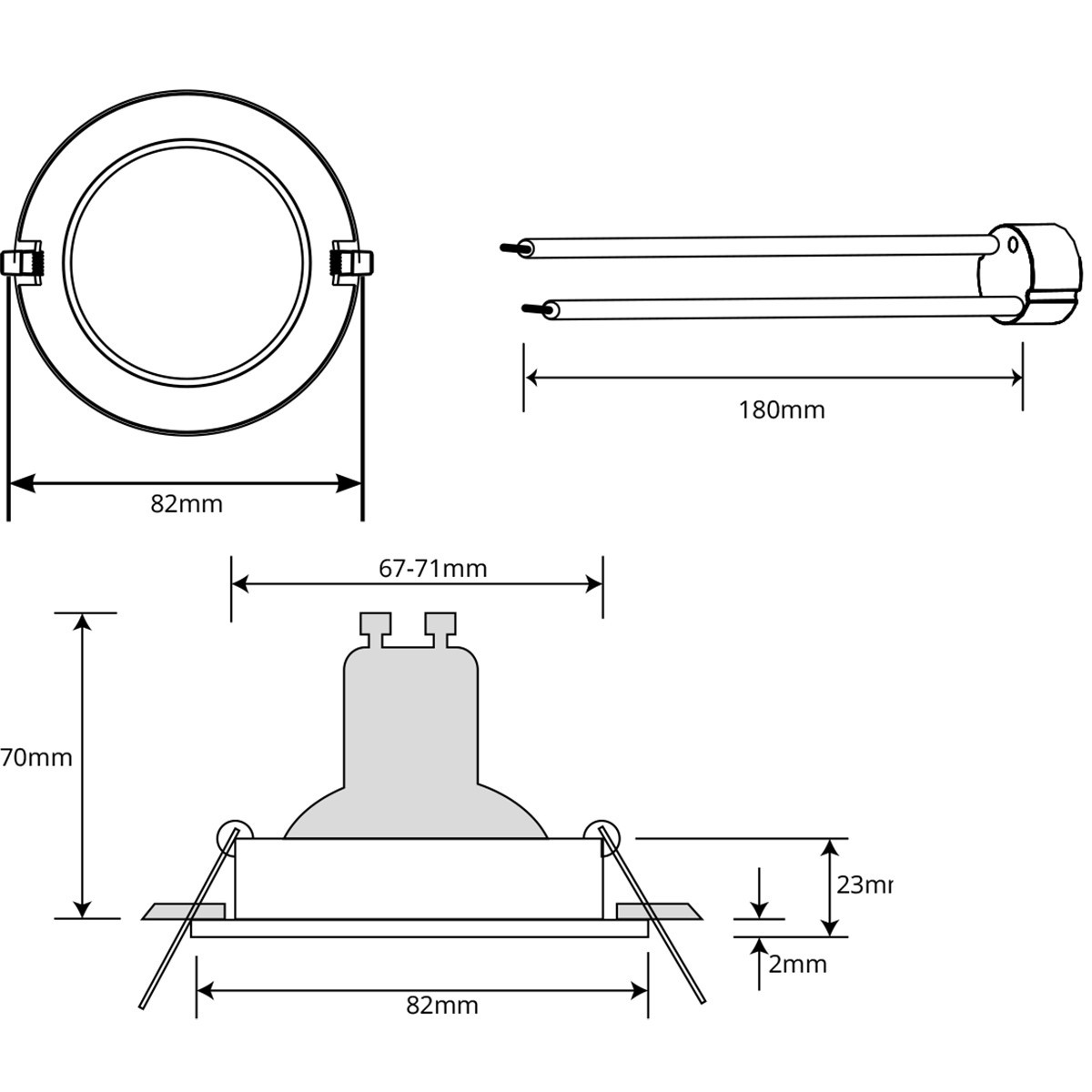 LED Spot Set - Pragmi Aerony Pro - GU10 Fitting - Dimbaar - Inbouw Rond - Mat Wit - 6W - Natuurlijk Wit 4200K - Kantelbaar - Ø82mm