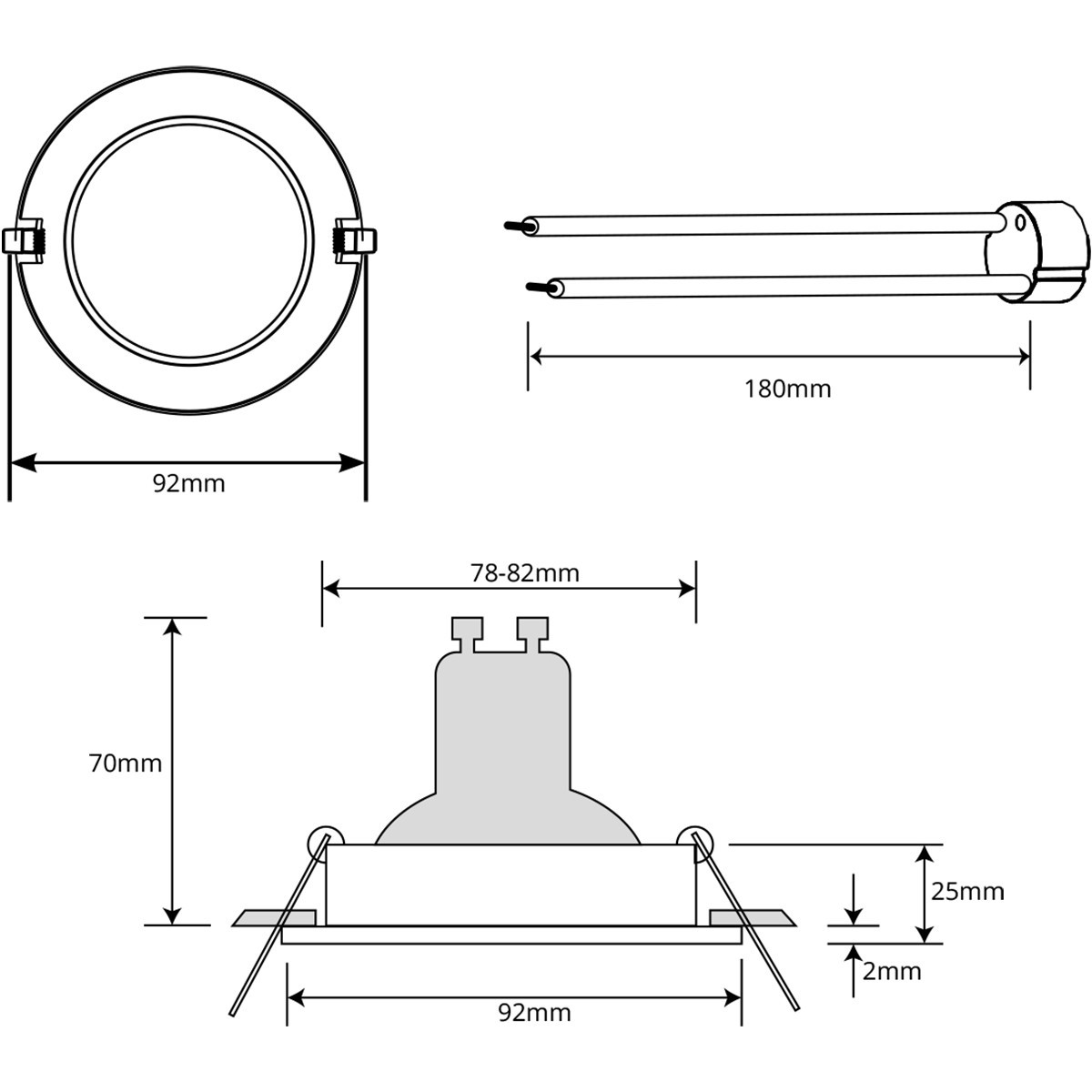 LED Spot Set - Pragmi Alpin Pro - GU10 Fitting - Dimbaar - Inbouw Rond - Mat Zilver - 6W - Warm Wit 3000K - Kantelbaar Ø92mm