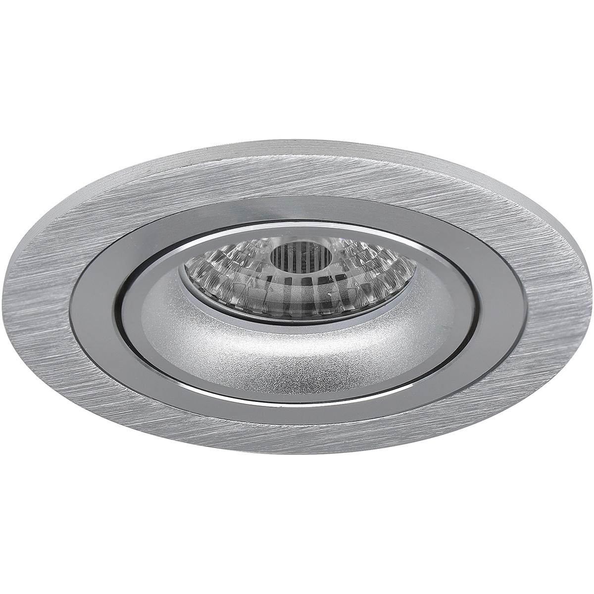 LED Spot Set - Aigi - Pragmi Alpin Pro - GU10 Fitting - Inbouw Rond - Mat Zilver - 6W - Helder/Koud Wit 6400K - Kantelbaar Ø92mm