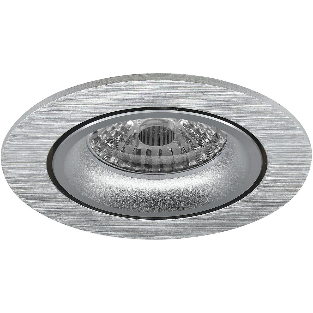 LED Spot Set - Pragmi Delton Pro - GU10 Fitting - Inbouw Rond - Mat Zilver - 4W - Helder/Koud Wit 6400K - Kantelbaar - Ø82mm