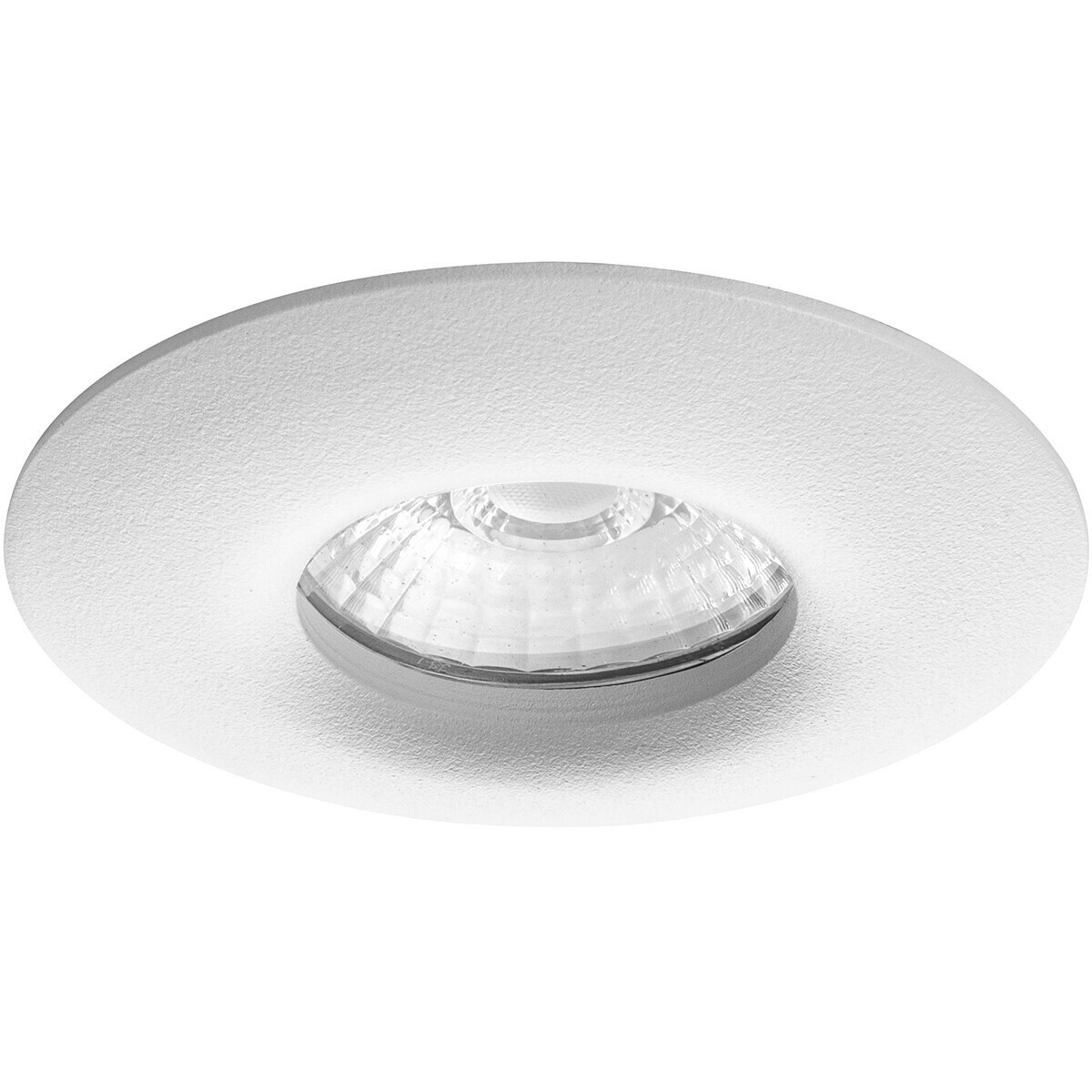 LED Spot Set - Pragmi Luno Pro - Waterdicht IP65 - GU10 Fitting - Inbouw Rond - Mat Wit - 4W - Helder/Koud Wit 6400K - Ø82mm