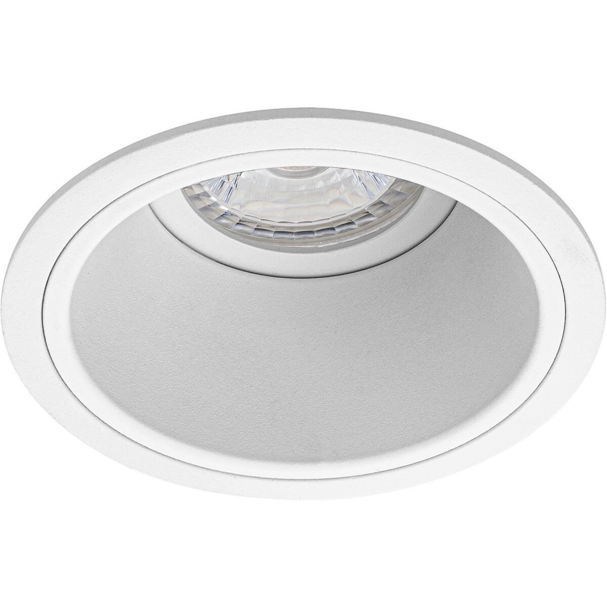 LED Spot Set - Pragmi Minko Pro - GU10 Fitting - Inbouw Rond - Mat Wit - 6W - Natuurlijk Wit 4200K - Verdiept - Ø90mm