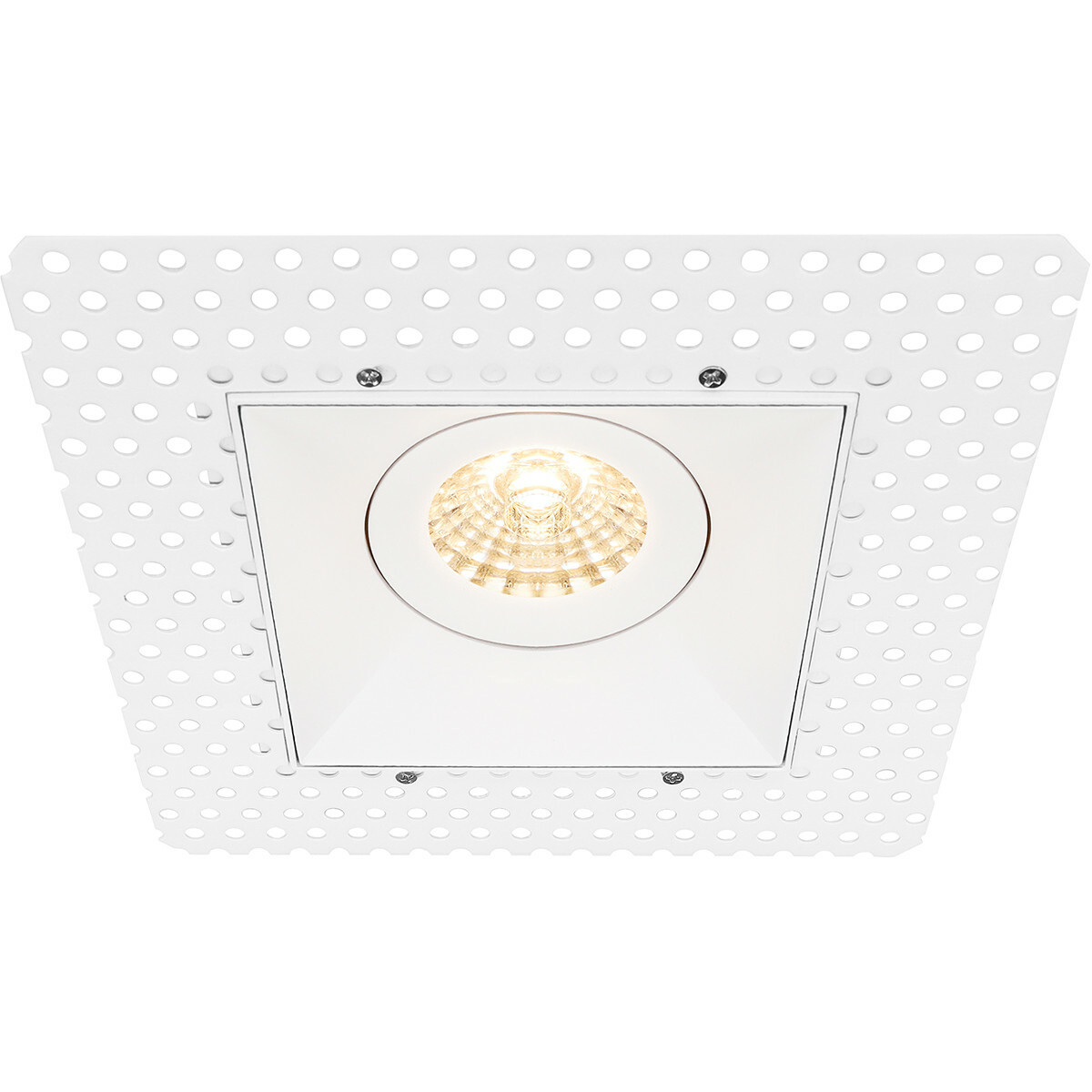 LED Spot Set - Pragmi Nivas Pro - GU10 Fitting - Dimbaar - Inbouw Vierkant - Mat Wit - 6W - Helder/Koud Wit 6400K - Trimless - Kantelbaar - 150mm