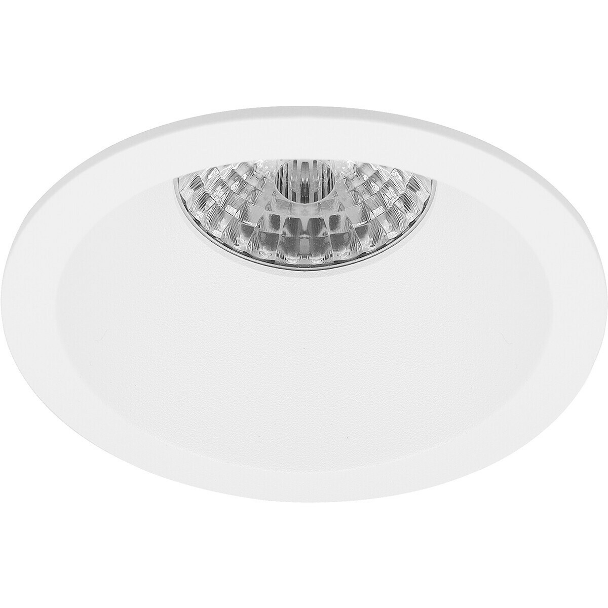 LED Spot Set - Pragmi Pollon Pro - GU10 Fitting - Inbouw Rond - Mat Wit - 4W - Warm Wit 3000K - Verdiept - Ø82mm