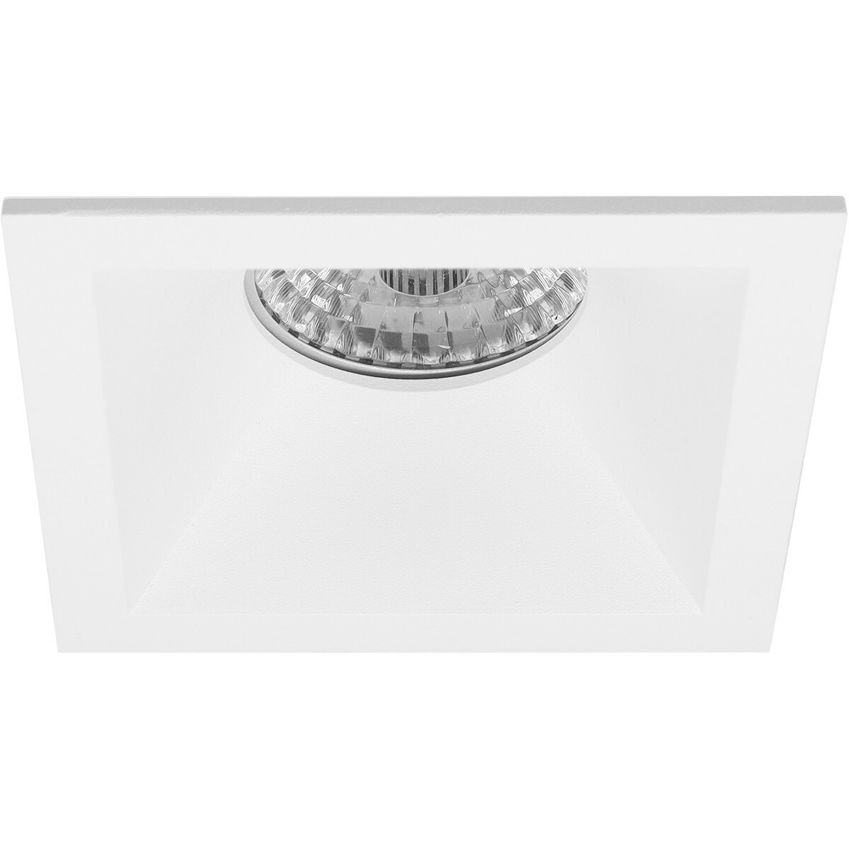 LED Spot Set - Pragmi Pollon Pro - GU10 Fitting - Inbouw Vierkant - Mat Wit - 4W - Natuurlijk Wit 4200K - Verdiept - 82mm