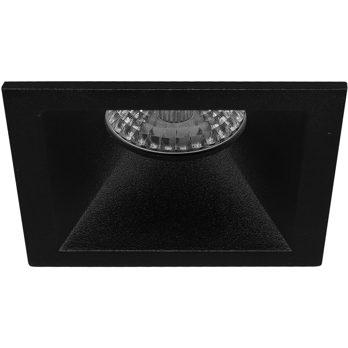 LED Spot Set - Pragmi Pollon Pro - GU10 Fitting - Dimbaar - Inbouw Vierkant - Mat Zwart - 6W - Natuurlijk Wit 4200K - Verdiept - 82mm