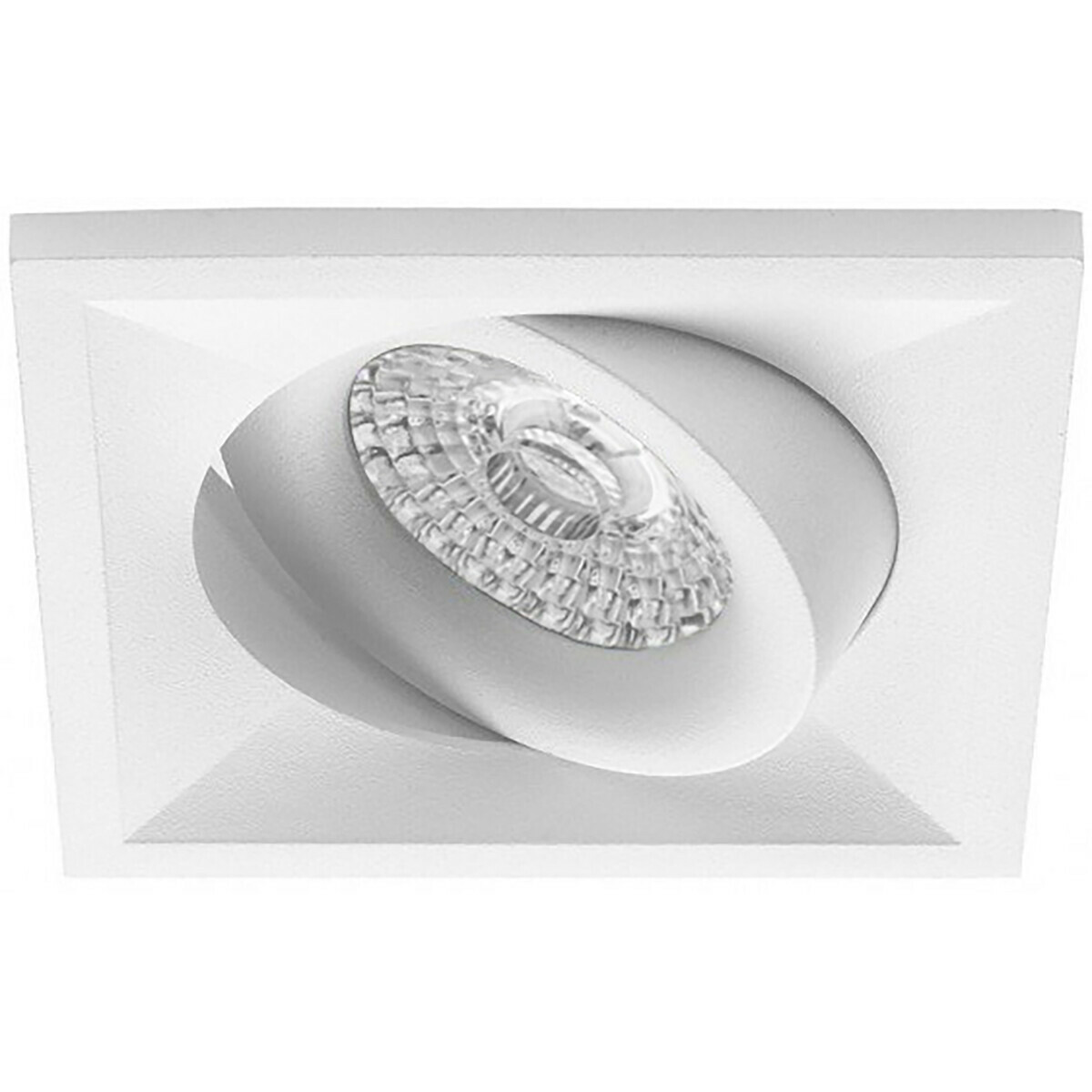 LED Spot Set - Pragmi Qiundo Pro - GU10 Fitting - Inbouw Vierkant - Mat Wit - 4W - Helder/Koud Wit 6400K - Kantelbaar - 80mm