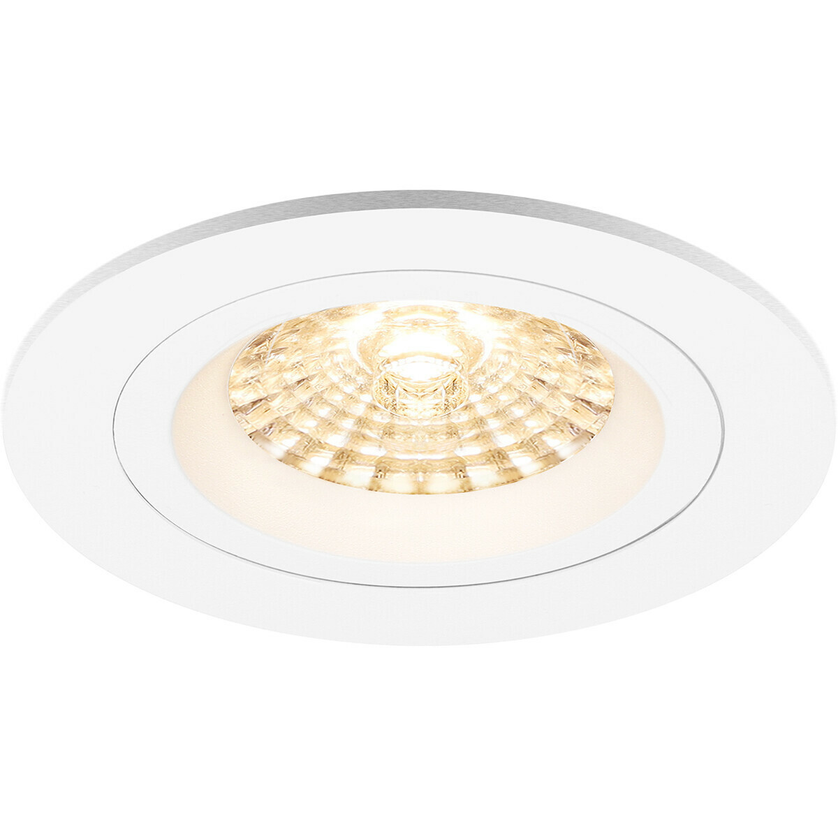 LED Spot Set - Pragmi Rodos Pro - GU10 Fitting - Dimbaar - Inbouw Rond - Mat Wit - 6W - Helder/Koud Wit 6400K - Ø93mm