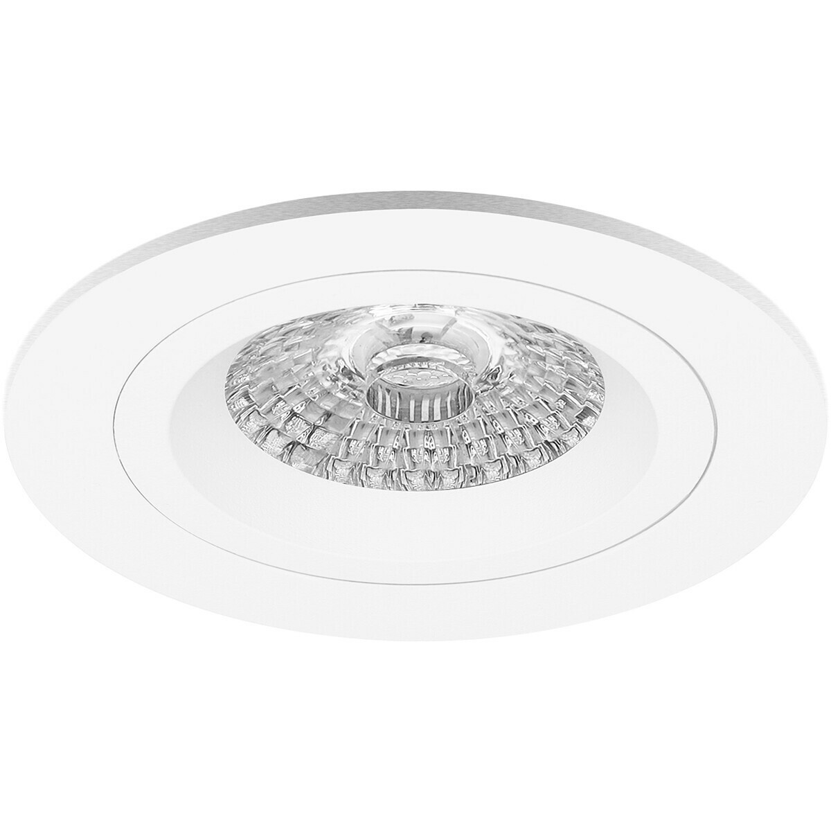 LED Spot Set - Pragmi Rodos Pro - GU10 Fitting - Dimbaar - Inbouw Rond - Mat Wit - 6W - Natuurlijk Wit 4200K - Ø93mm