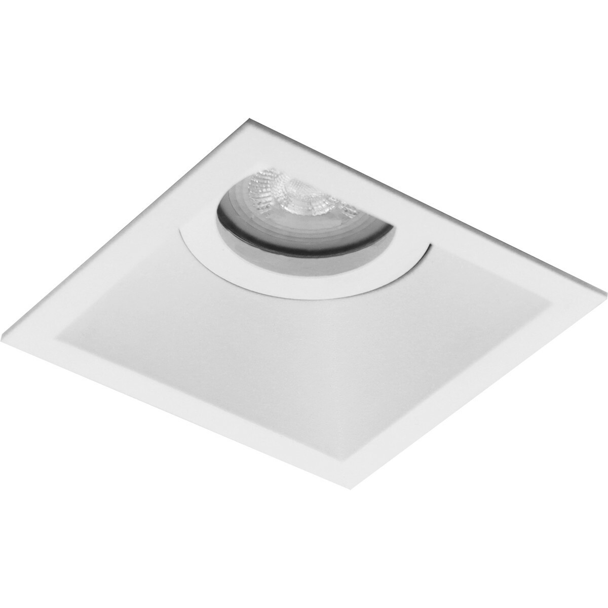 LED Spot Set - Pragmi Zano Pro - GU10 Fitting - Inbouw Vierkant - Mat Wit - 4W - Warm Wit 3000K - Kantelbaar - 93mm