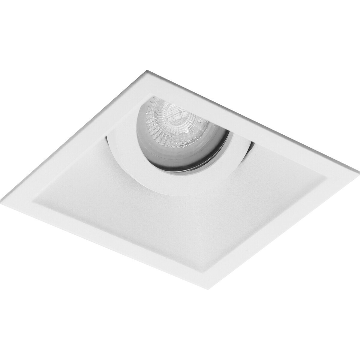 LED Spot Set - Pragmi Zano Pro - GU10 Fitting - Dimbaar - Inbouw Vierkant - Mat Wit - 6W - Warm Wit 3000K - Kantelbaar - 93mm