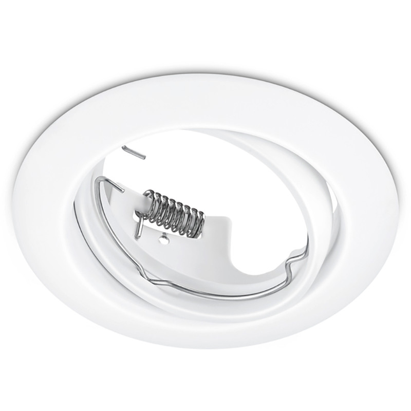 LED Spot Set - Trion - GU10 Fitting - Dimbaar - Inbouw Rond - Mat Wit - 6W - Helder/Koud Wit 6400K - Kantelbaar Ø83mm