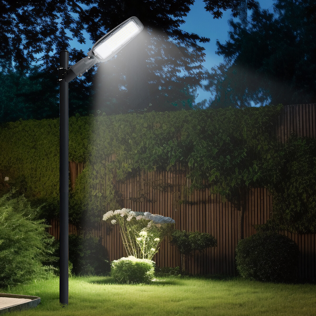 LED Straatlamp - Velvalux Lumeno - 30 Watt - Helder/Koud Wit 6500K - Waterdicht IP65 - Flikkervrij