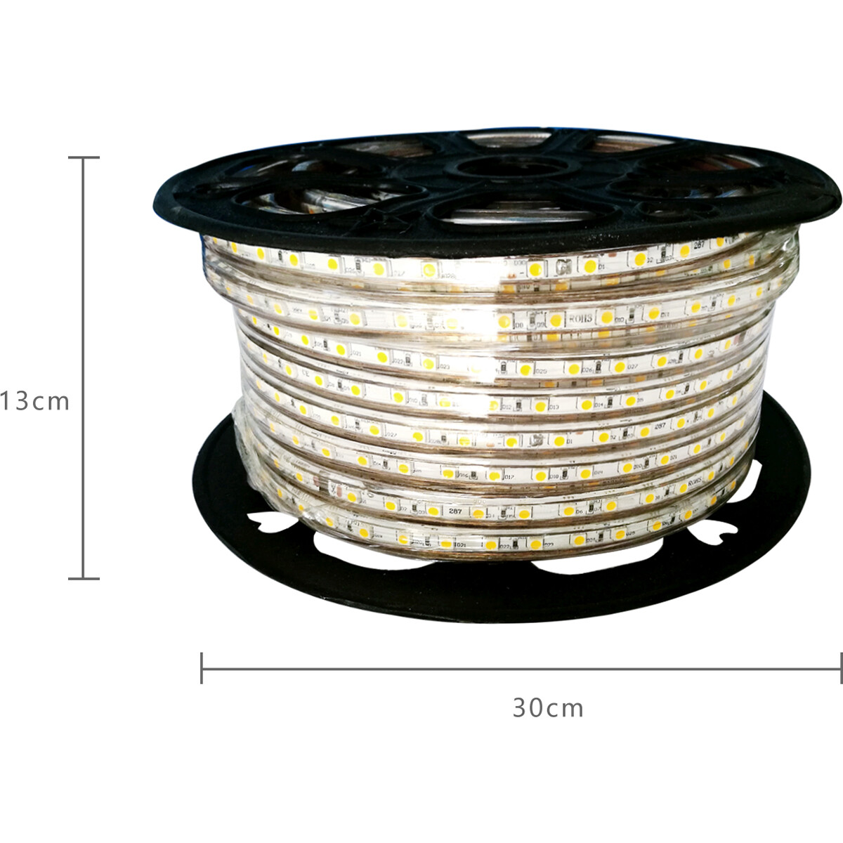 LED Strip - Aigi Strabo - 50 Meter - IP65 Waterdicht - Warm Wit 3000K - 5050 SMD 230V