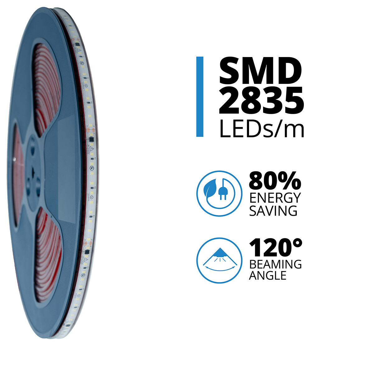 LED Strip - Velvalux - 20 Meter - Natuurlijk Wit 4000K - Dimbaar - Waterdicht IP67 - 38400 Lumen - 2400 LEDs - Directe Aansluiting op Netstroom - Werkt zonder Driver