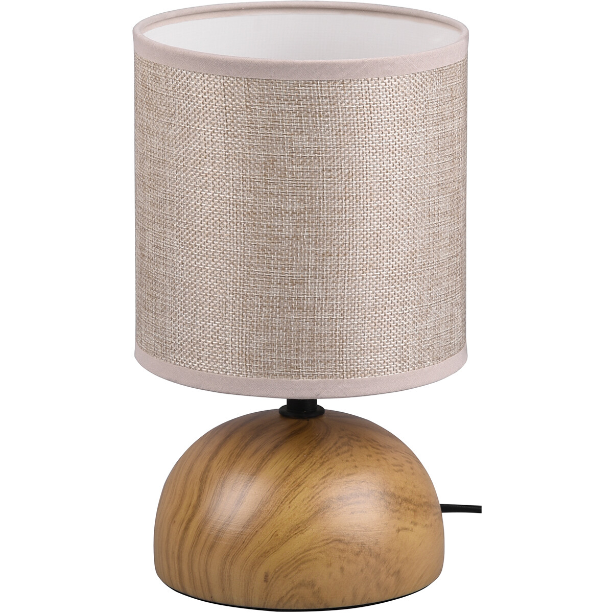 LED Tafellamp - Tafelverlichting - Trion Lucifer - E14 Fitting - Rond - Mat Bruin/Beige - Keramiek