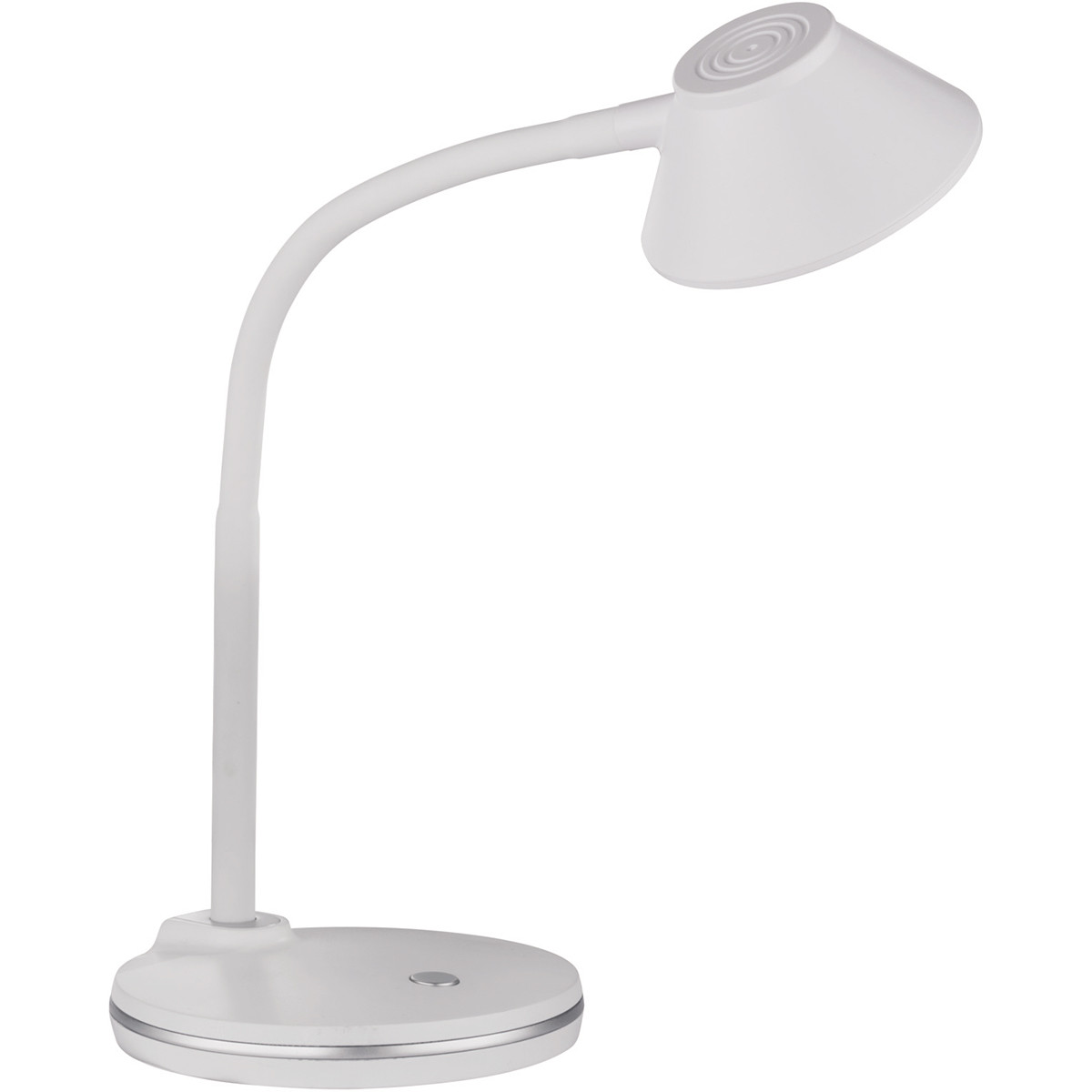 LED Bureaulamp - Trion Berony - 3W - Warm Wit 3000K - Rond - Flexibele Arm - Mat Wit - Kunststof