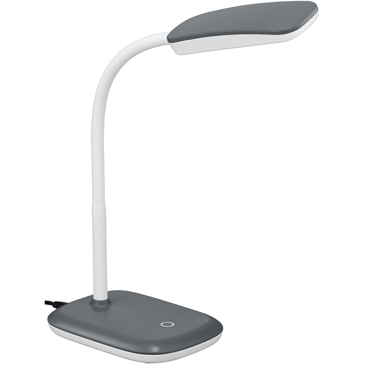 LED Bureaulamp - Trion Bolina - 3W - Warm Wit 3000K - Dimbaar - Rechthoek - Glans Titaan - Kunststof