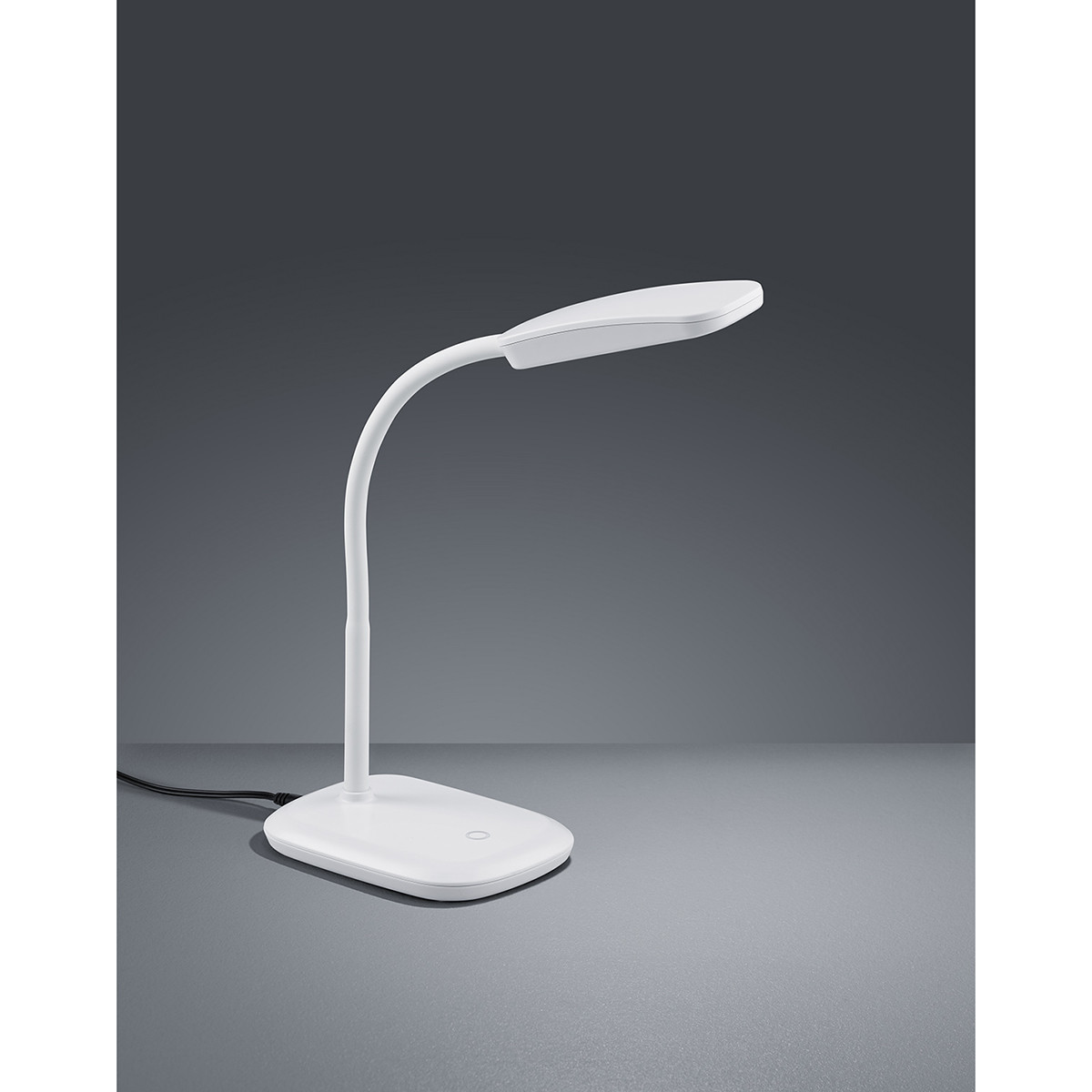 LED Bureaulamp - Trion Bolina - 3W - Warm Wit 3000K - Dimbaar - Rechthoek - Glans Wit - Kunststof