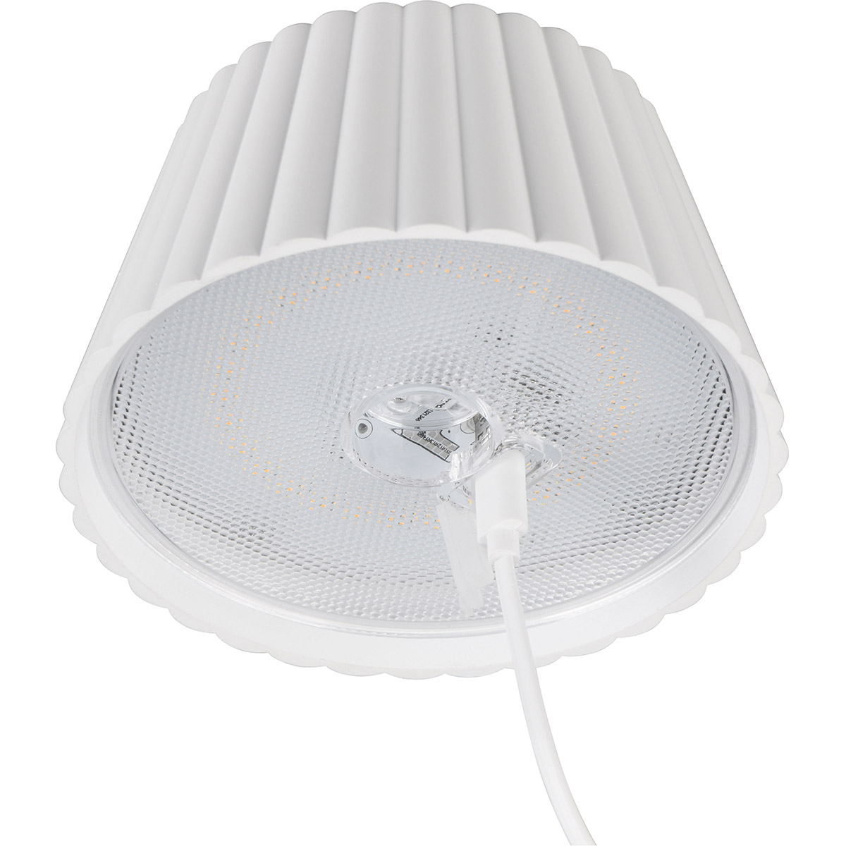 LED Tafellamp - Trion Uraz - 1.5W - Warm Wit 3000K - Oplaadbare batterijen - Mat Wit - Metaal