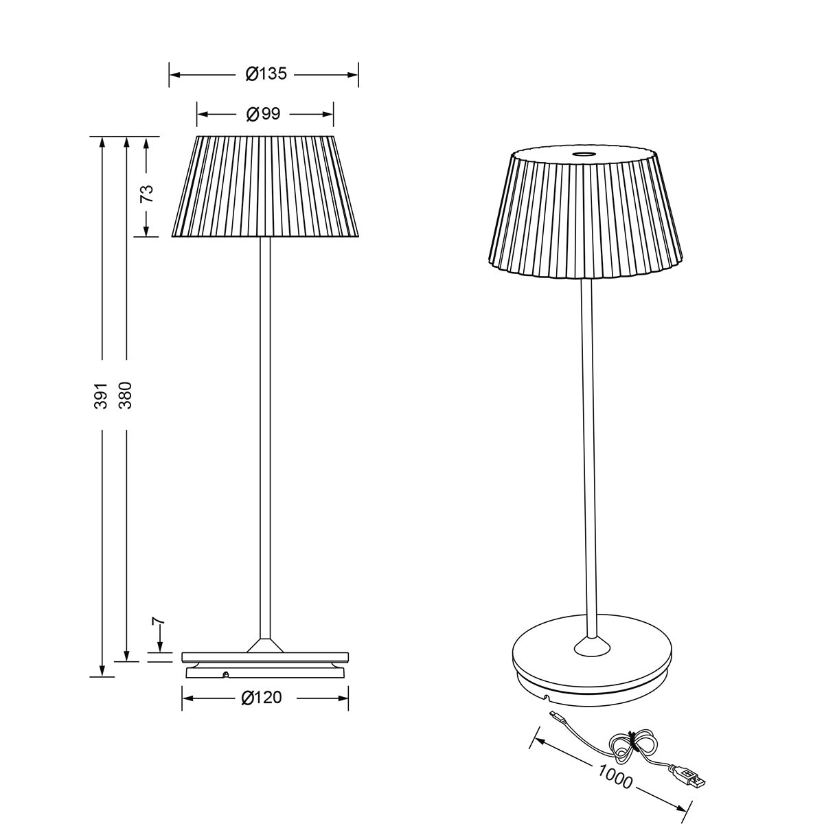 LED Tafellamp - Trion Uraz - 1.5W - Warm Wit 3000K - Oplaadbare batterijen - Pistachegroen - Metaal