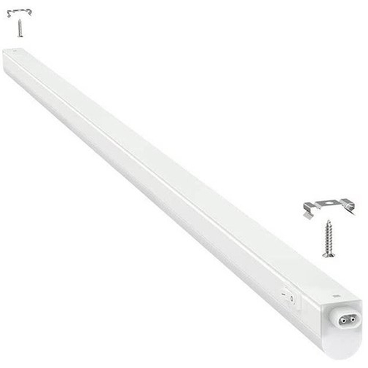 LED TL Armatuur met T5 Buis - Keukenverlichting - Aigi Timola - 30cm Enkel - 4W - Koppelbaar - Natuurlijk Wit 4000K - Mat Wit - Kunststof