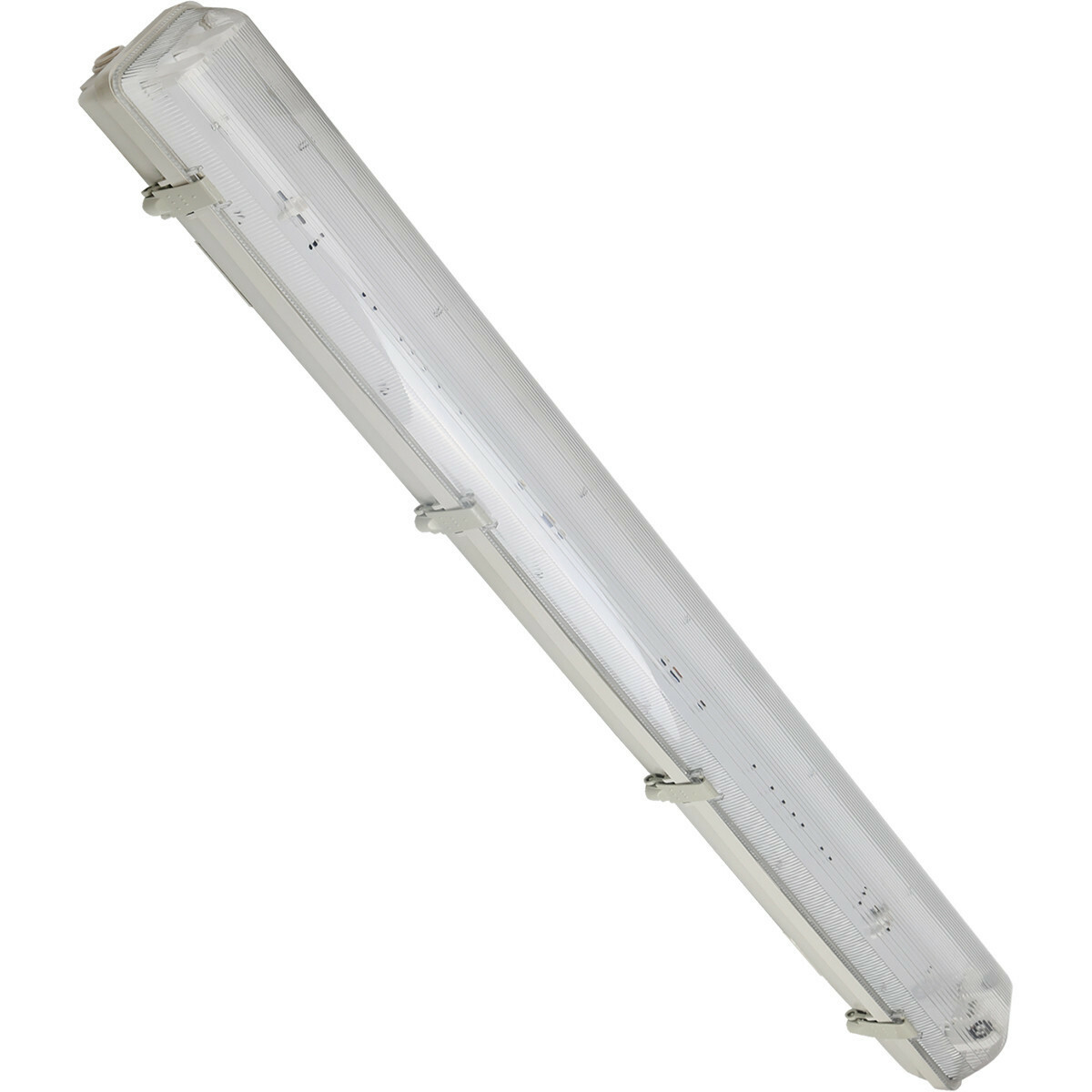 LED TL Armatuur met T8 Buis Incl. Starter - Aigi Hari - 150cm Dubbel - 44W - Helder/Koud Wit 6400K - Waterdicht IP65