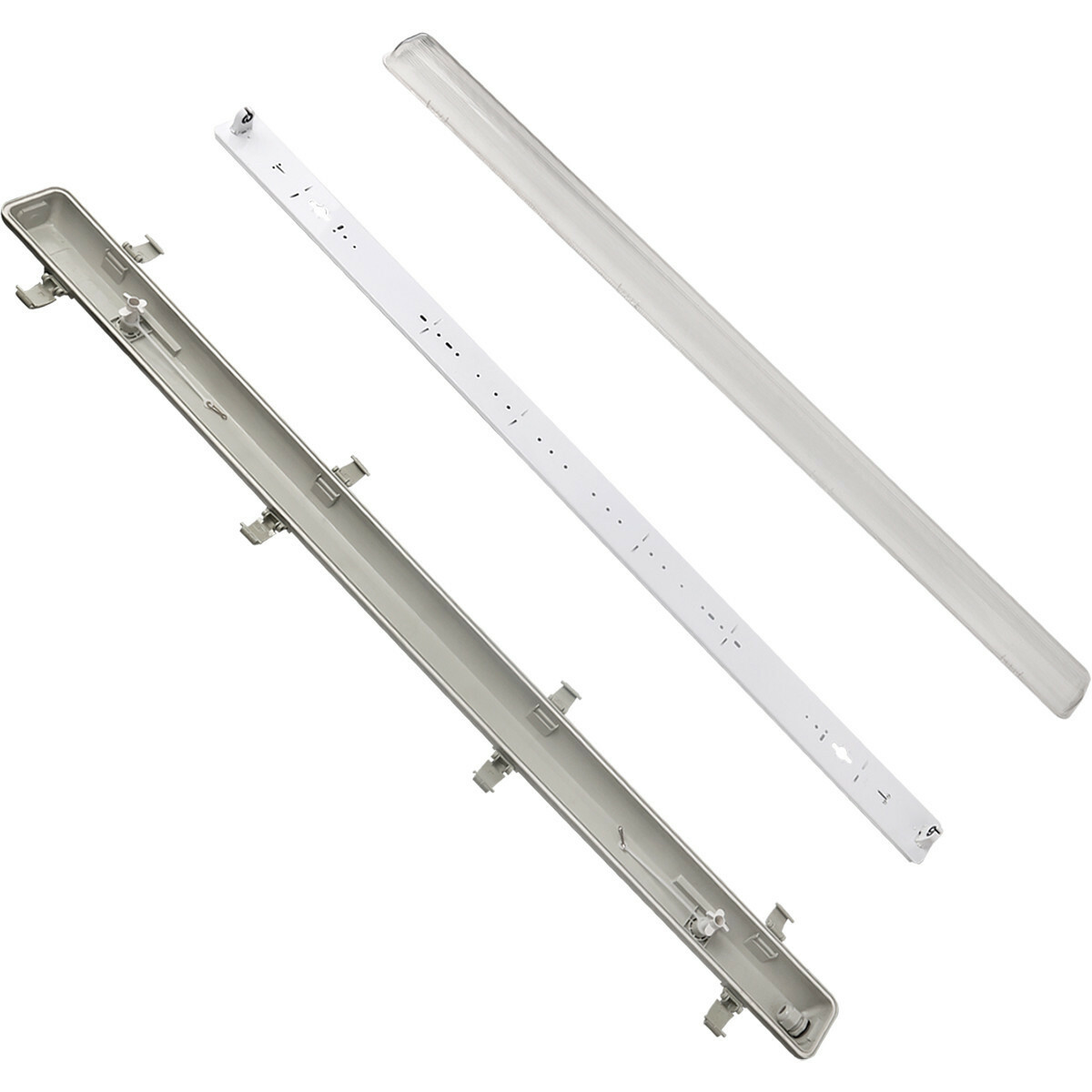 LED TL Armatuur met T8 Buis Incl. Starter - Aigi Hari - 150cm Enkel - 22W - Helder/Koud Wit 6400K - Waterdicht IP65