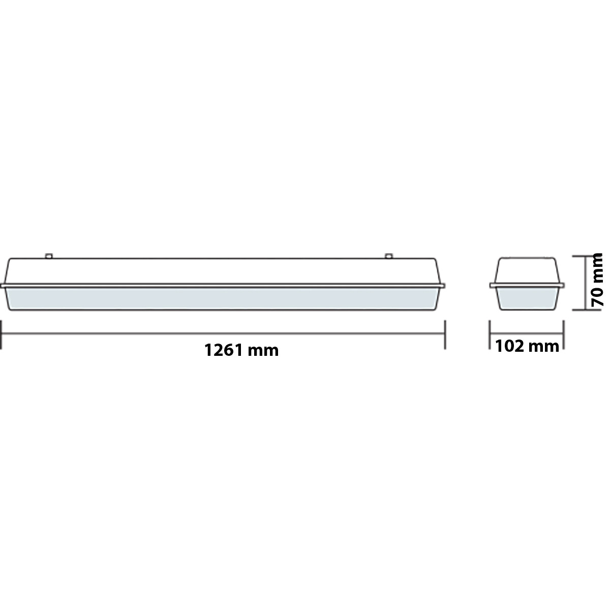 LED TL Armatuur met T8 Buizen - Pimosta - 120cm Dubbel - 36W - Helder/Koud Wit 6400K - Mat Grijs