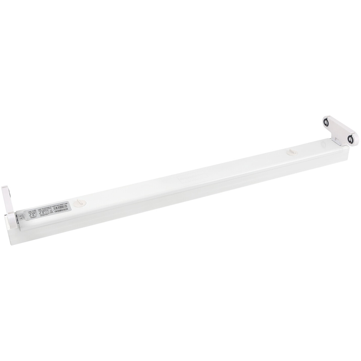 LED TL Armatuur T8 - Aigi Dybolo - 60cm Dubbel - IP20 - Mat Wit - Staal