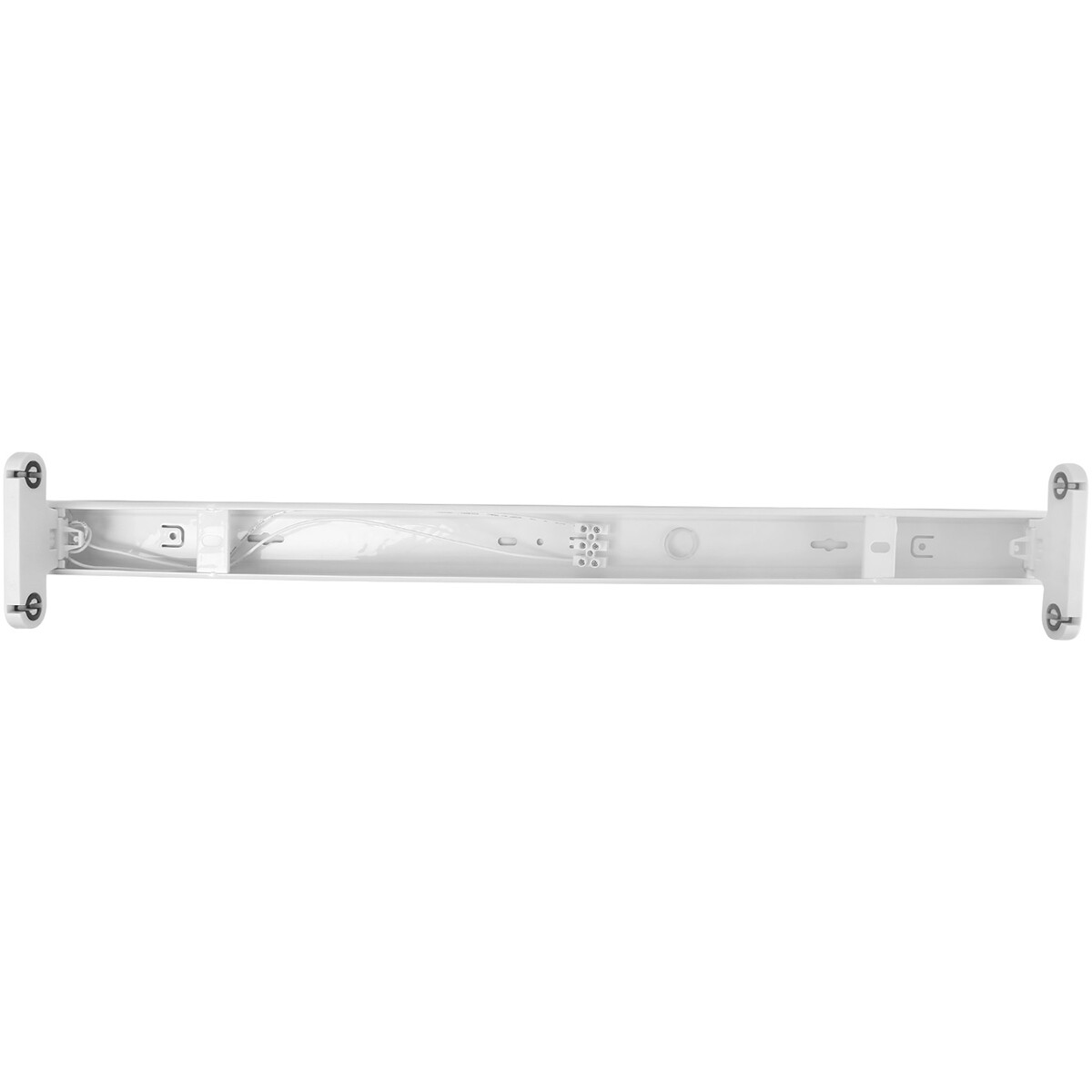 LED TL Armatuur T8 - Aigi Dybolo - 60cm Dubbel - IP20 - Mat Wit - Staal