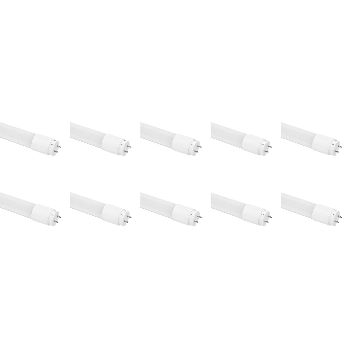 LED TL Buis T8 10 Pack - Aigi - 120cm 18W High Lumen 140 LM/W - Natuurlijk Wit 4000K